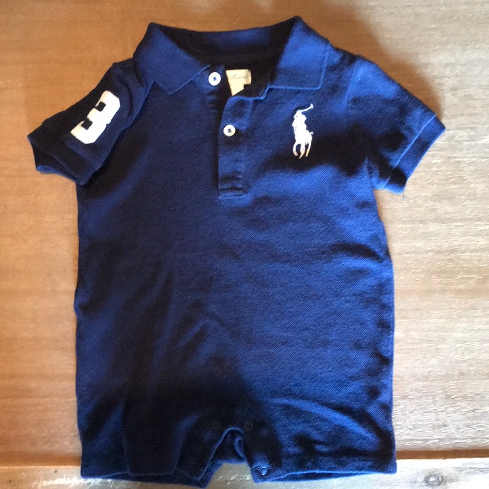 Ralph Lauren Navy Toddler boy romper